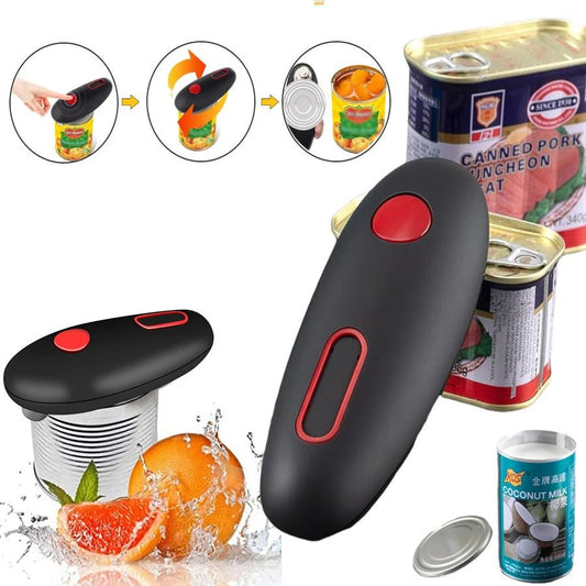Electric Can Opener Automatic Jar Bottle Can Machine One Touch Portable Kitchen Hand Free Opening Opener Tool Gadgets - TechTronic