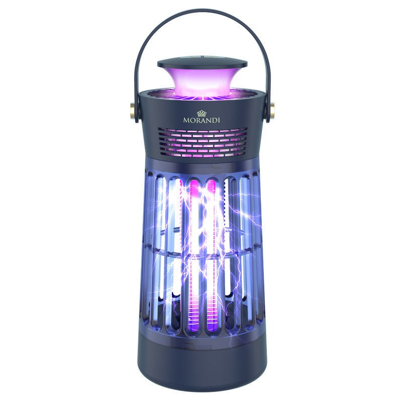 Mosquito zapper with purple light on a white background, brand 'Morandi' visible