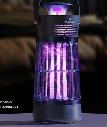 Morphandi electric fly killer with purple light on a blurred background