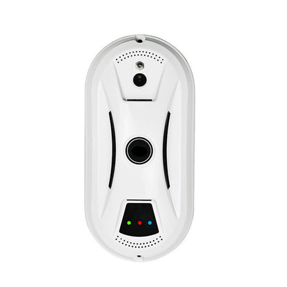 White security camera with a screen on a white background