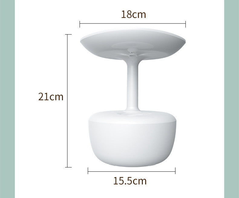 White hanging planter with dimensions labeled on a light gray background