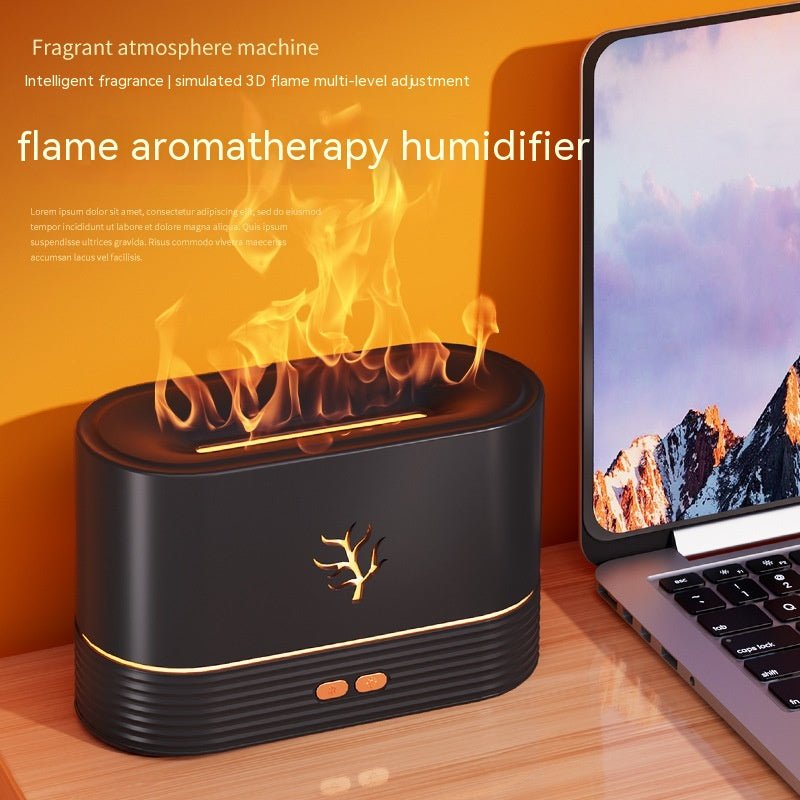Fire Humidifier Led Flame Humidifier USB Aroma Diffuser - Realistic LED Fire Effect ...