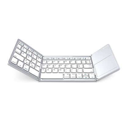 Foldable keyboard on a white background