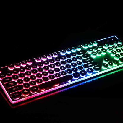 Forerunner GX60 Punk Retro Gaming Keyboard – USB Wired RGB Keyboard
