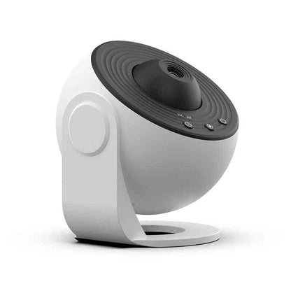 White and black spherical camera on a white background