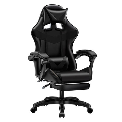Black office chair with ergonomic design on a white background