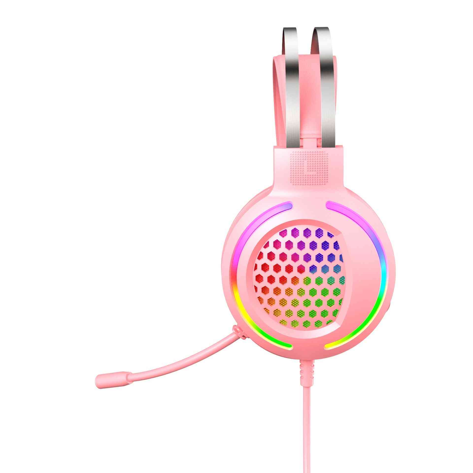 H500 Holloway RGB Gaming Headset with colorful LED lights on a white background