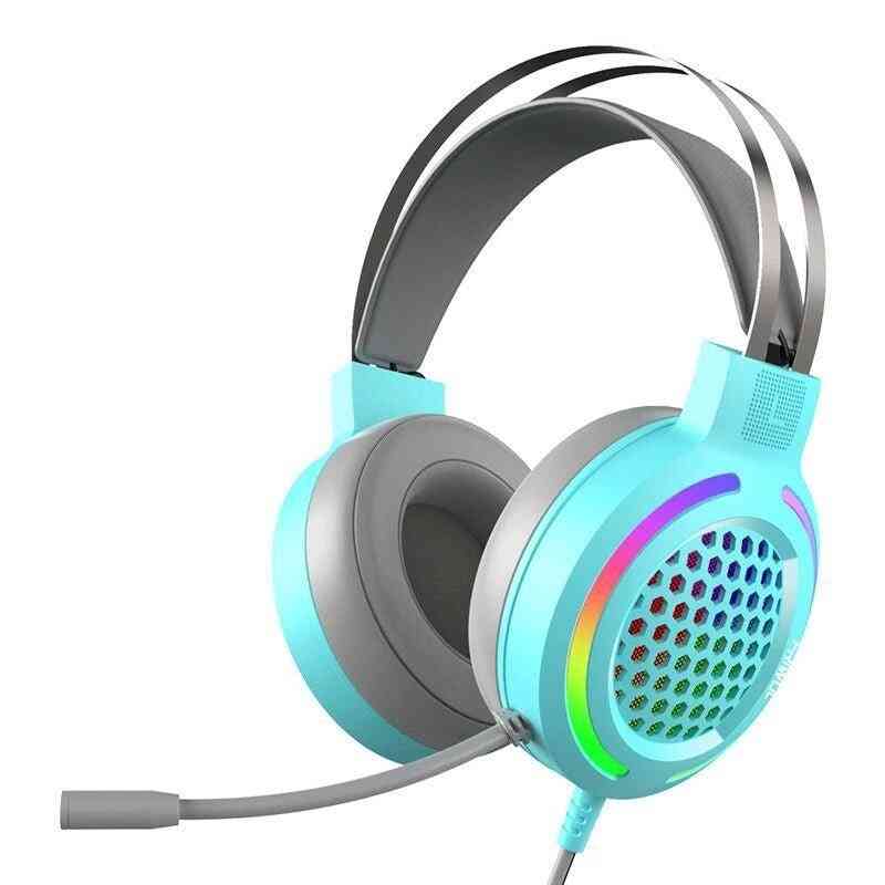 H500 Holloway RGB Gaming Headset with rainbow accents on a white background