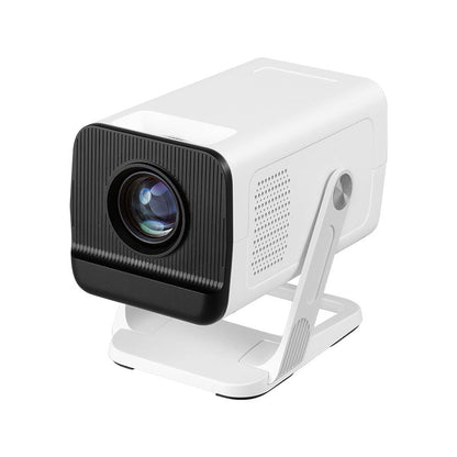 White and black camera on a white background