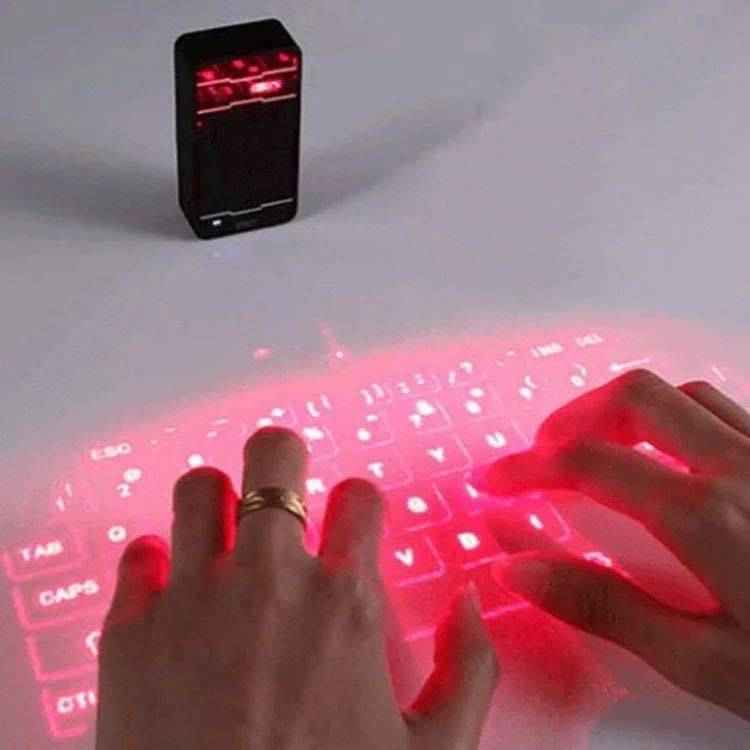💡 Laser Projection Bluetooth Virtual Keyboard – Wireless Keyboard, Speaker & Mouse in One 🔊 - TechTronic