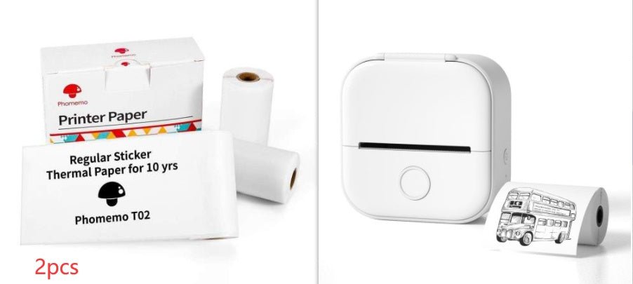Mini Bluetooth Thermal Label Printer - Inkless Portable Pocket Printer - TechTronic