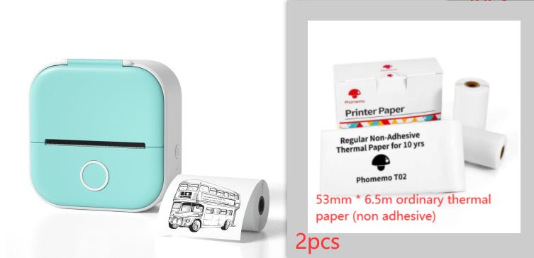 Mini Bluetooth Thermal Label Printer - Inkless Portable Pocket Printer - TechTronic