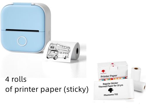 Mini Bluetooth Thermal Label Printer - Inkless Portable Pocket Printer - TechTronic