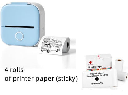 Mini Bluetooth Thermal Label Printer - Inkless Portable Pocket Printer - TechTronic