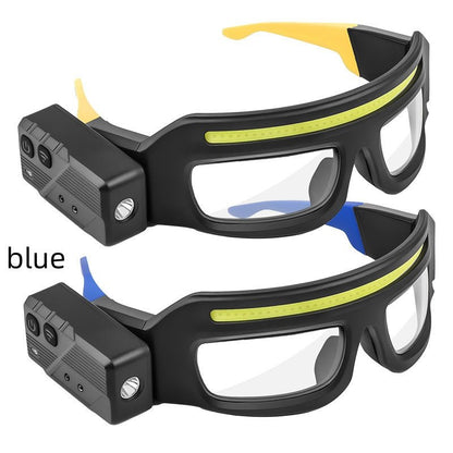 Multi - functional Glasses Light Light With Type - C Charging, Warning Headlamp, Compact And Portable, Touch - sensitive Headlamp - TechTronic