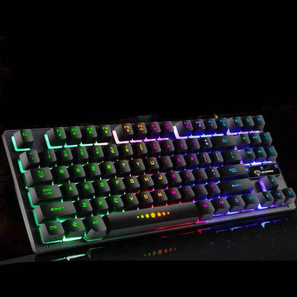 Notebook Mechanical Gaming Keyboard with RGB lighting on a dark background
