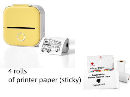 Portable Mini Thermal Label Printer Home Photo Printer Student Wrong Question Printer Bluetooth - compatible Mini Label Printer Price Tag - TechTronic