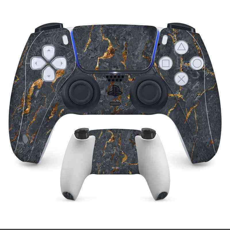 Marble-patterned gaming controller with white accents on a white background