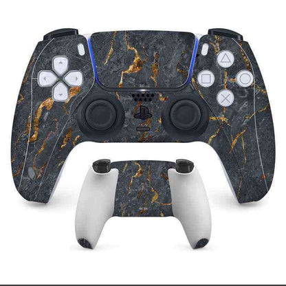 Marble-patterned gaming controller with white accents on a white background