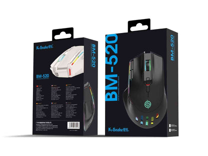 K-Snake BM-520 gaming mouse packaging on a white background