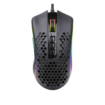 Gaming mouse with RGB lighting on a white background
