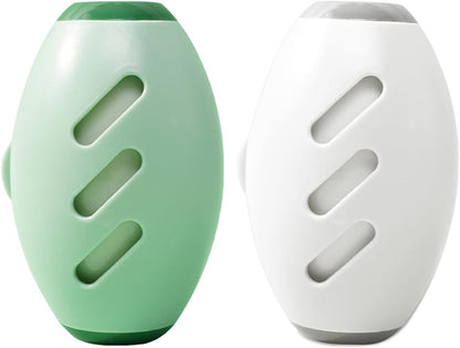 Green and White Lint Roller on white background