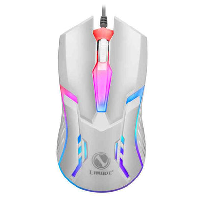 RGB Gaming Mouse colorful LED lighting on a white background