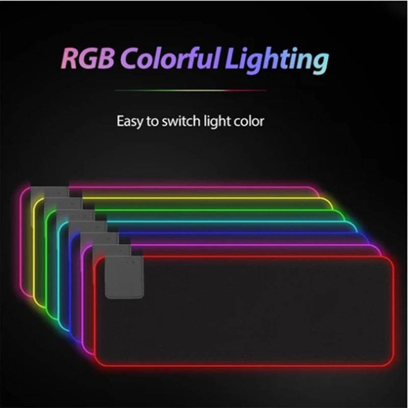RGB Glowing Wireless Charger Mouse Pad – USB Hub, Non-Slip Gaming Desk Mat - TechTronic