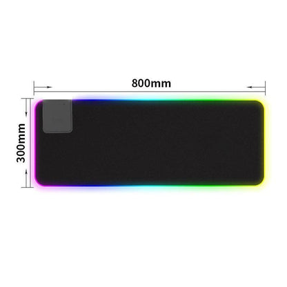 RGB Glowing Wireless Charger Mouse Pad – USB Hub, Non-Slip Gaming Desk Mat - TechTronic