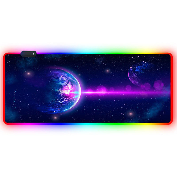 RGB LED Gaming Mouse Pad - Extended Non - Slip Desk Mat with Heat Transfer Design - TechTronic
