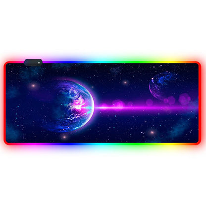 RGB LED Gaming Mouse Pad - Extended Non - Slip Desk Mat with Heat Transfer Design - TechTronic