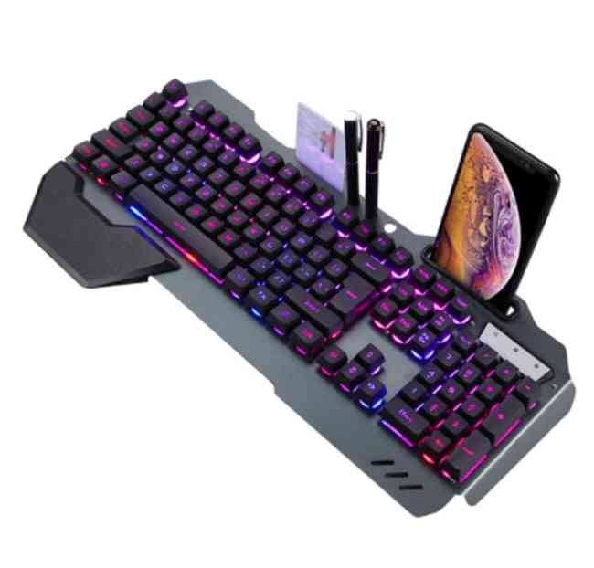 RGB Wired Gaming Keyboard with RGB lighting on a white background