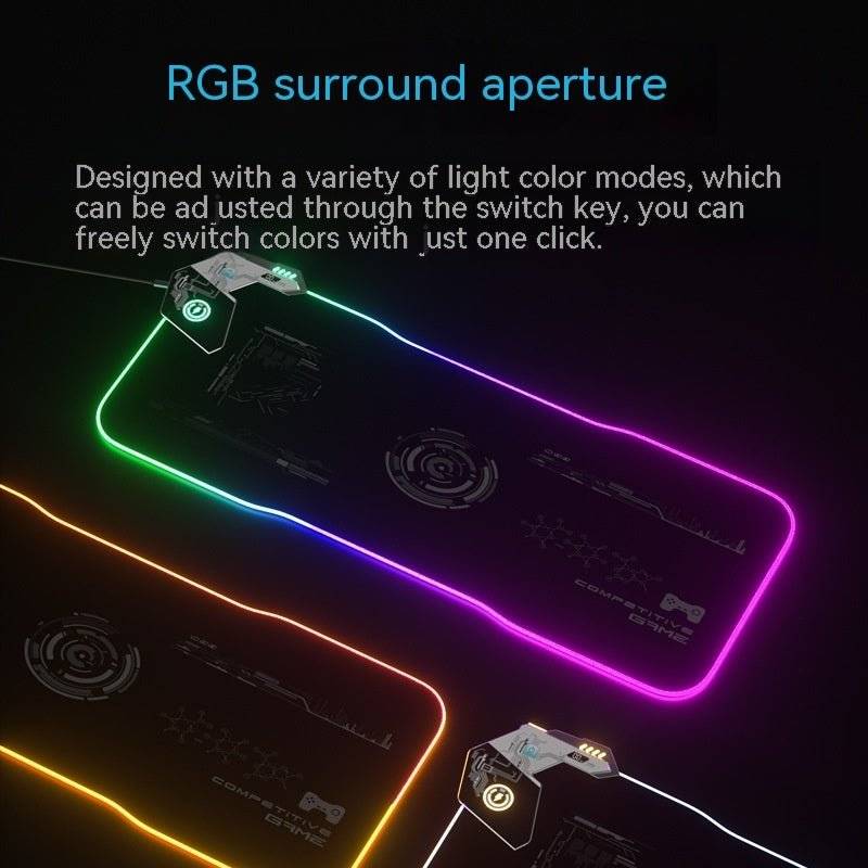 RGB Wireless Charging Mouse Pad – 30×80cm, USB Hub, Gaming Desk Mat - TechTronic