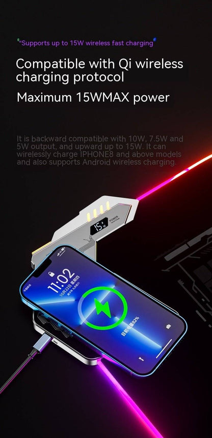 RGB Wireless Charging Mouse Pad – 30×80cm, USB Hub, Gaming Desk Mat - TechTronic