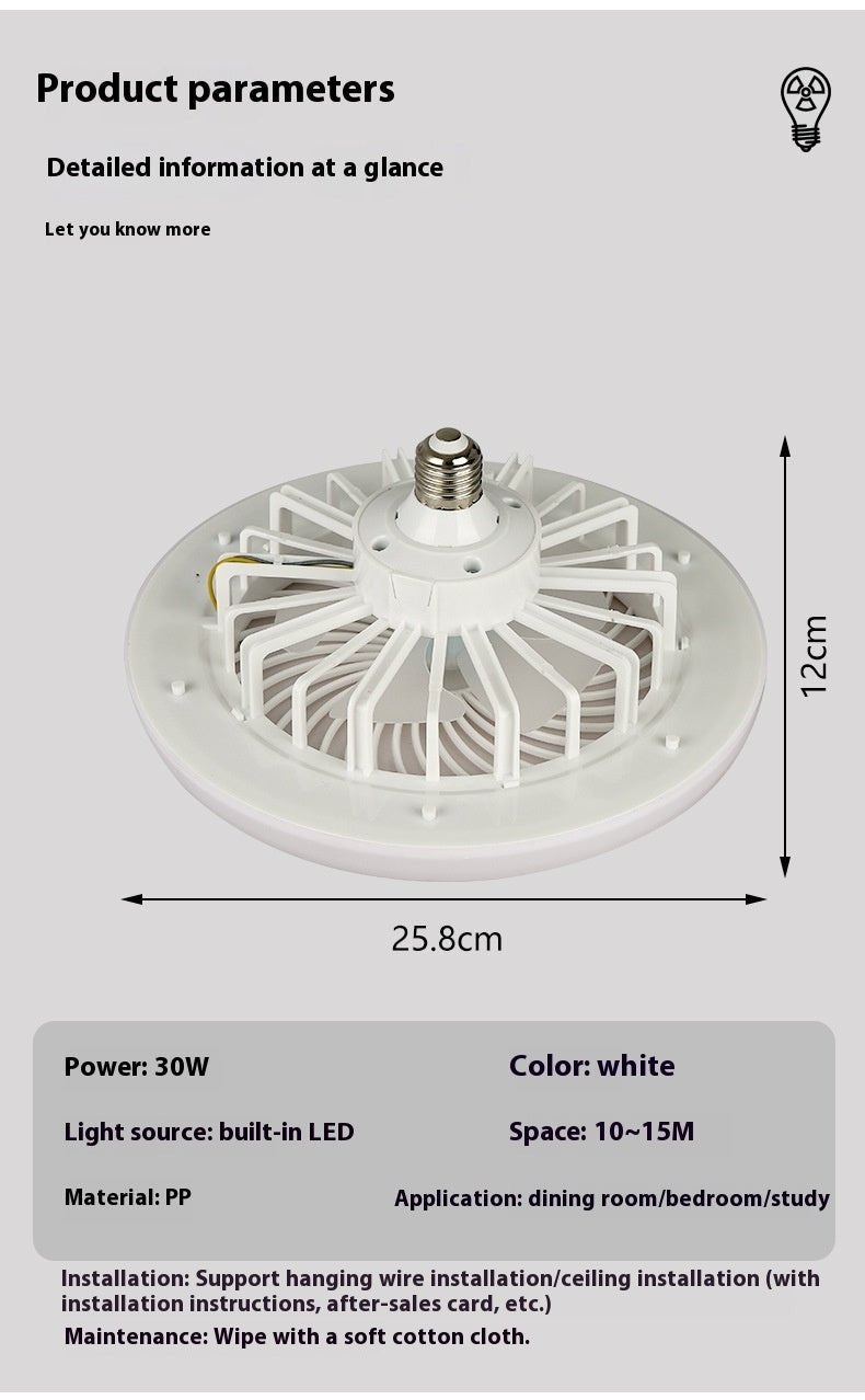 LED light fixture with dimensions and specifications on a gray background