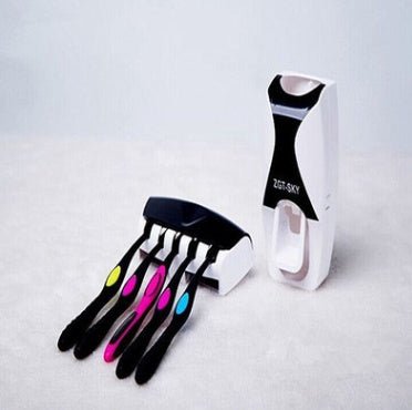 Toothbrush Holder Dust Proof Automatic Squeezer Wash Suit For Lazy Person Toothpaste Squeezer - TechTronic