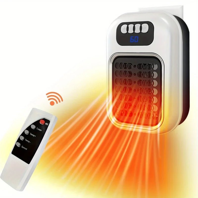 Infrared light device with remote control on a white background