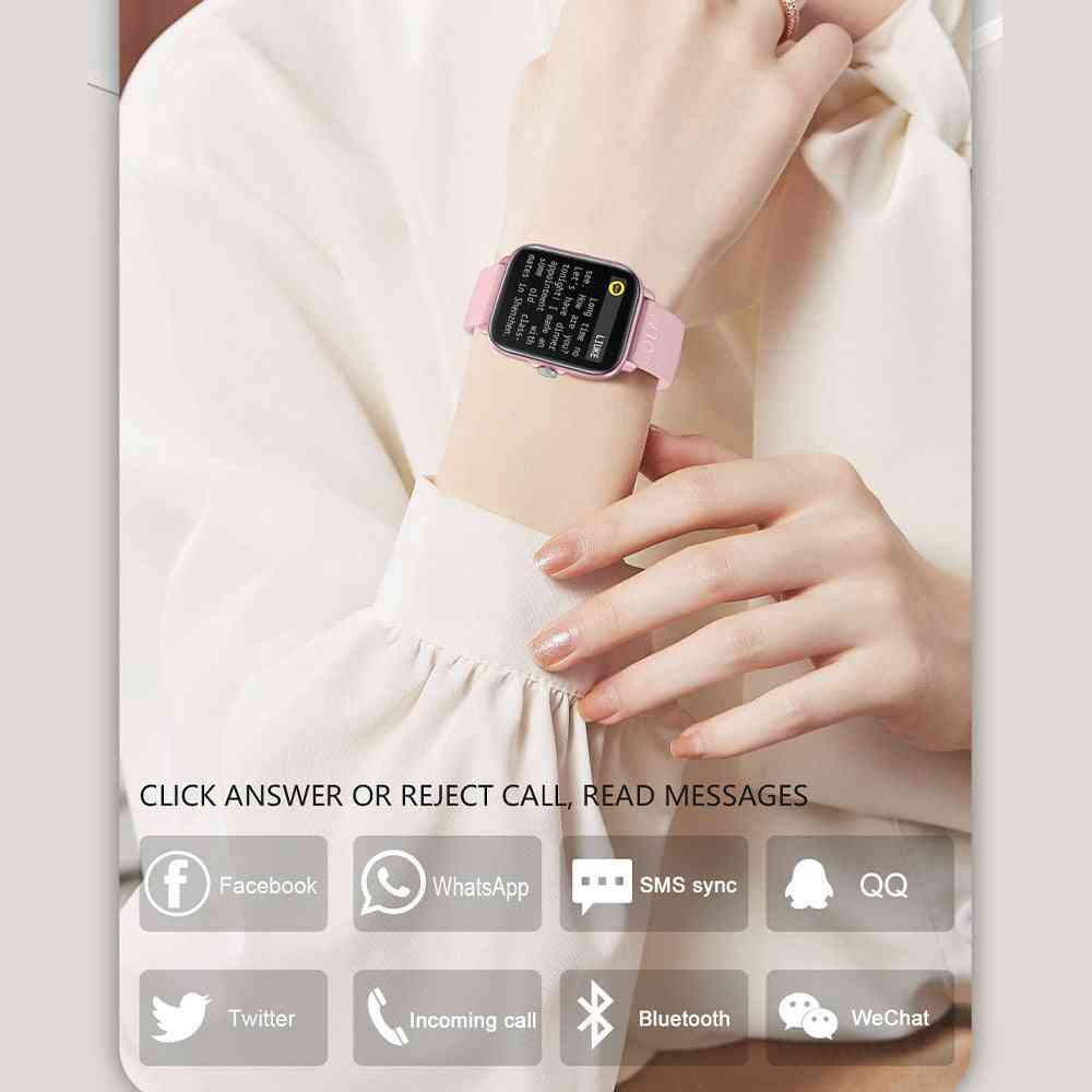 Smartwatch on a wrist with app icons at the bottom
