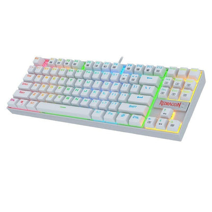 Gaming keyboard with RGB lighting on a white background