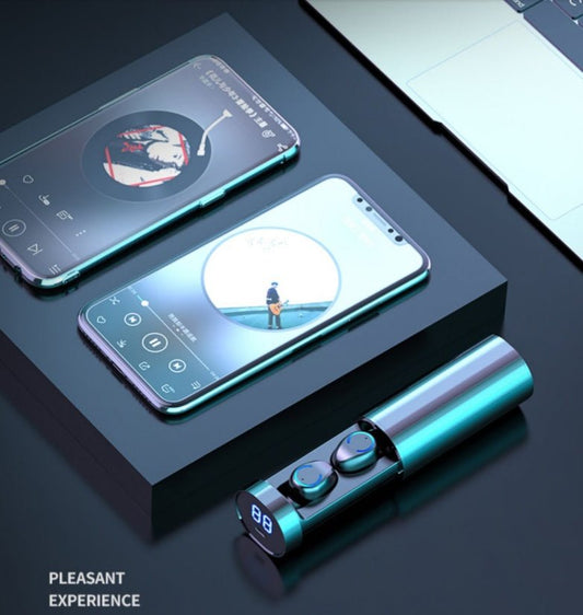 Two smartphones with a stylus on a dark surface, emphasizing a 'pleasant experience' theme.