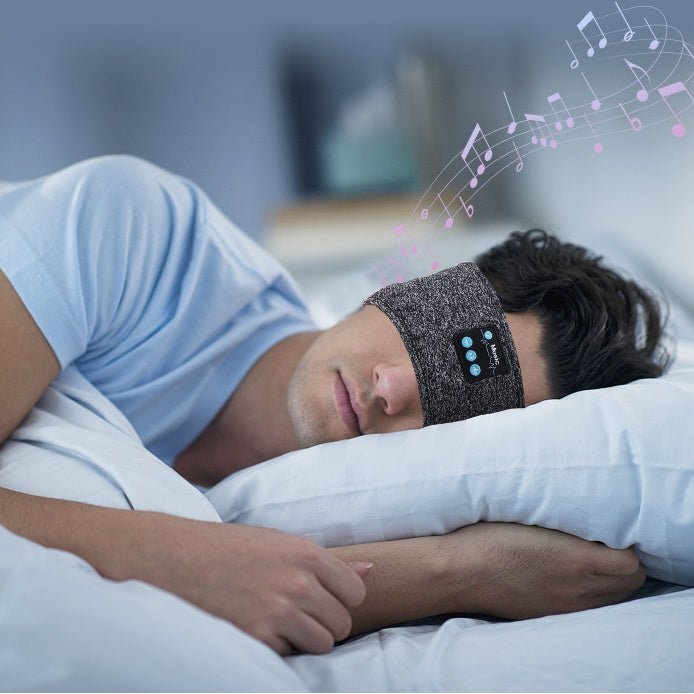 Wireless Bluetooth V5.0 Sports Headband With Music Call Stereo Shading Sleep Headband - TechTronic