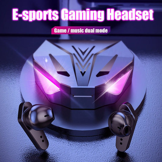 E-sports gaming headset with dual mode feature on a dark background