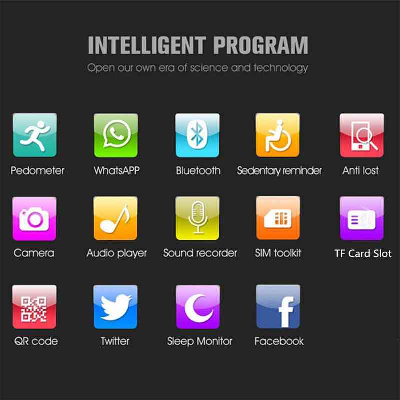 Collection of colorful app icons on a dark background with text 'INTELLIGENT PROGRAM'.