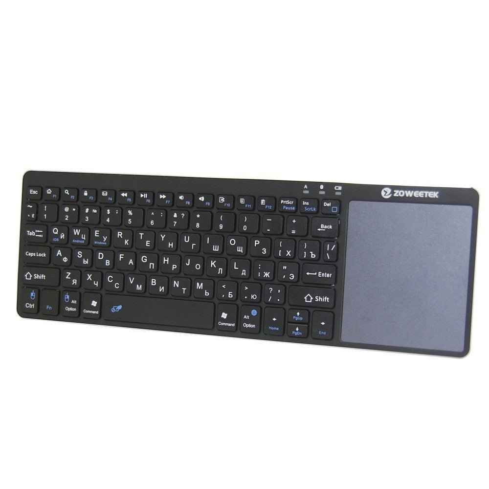 🎮 Zoweetek K12BT-1 Mini Wireless Bluetooth Keyboard with Touchpad Russian,English&Spanish Support🌍 - TechTronic